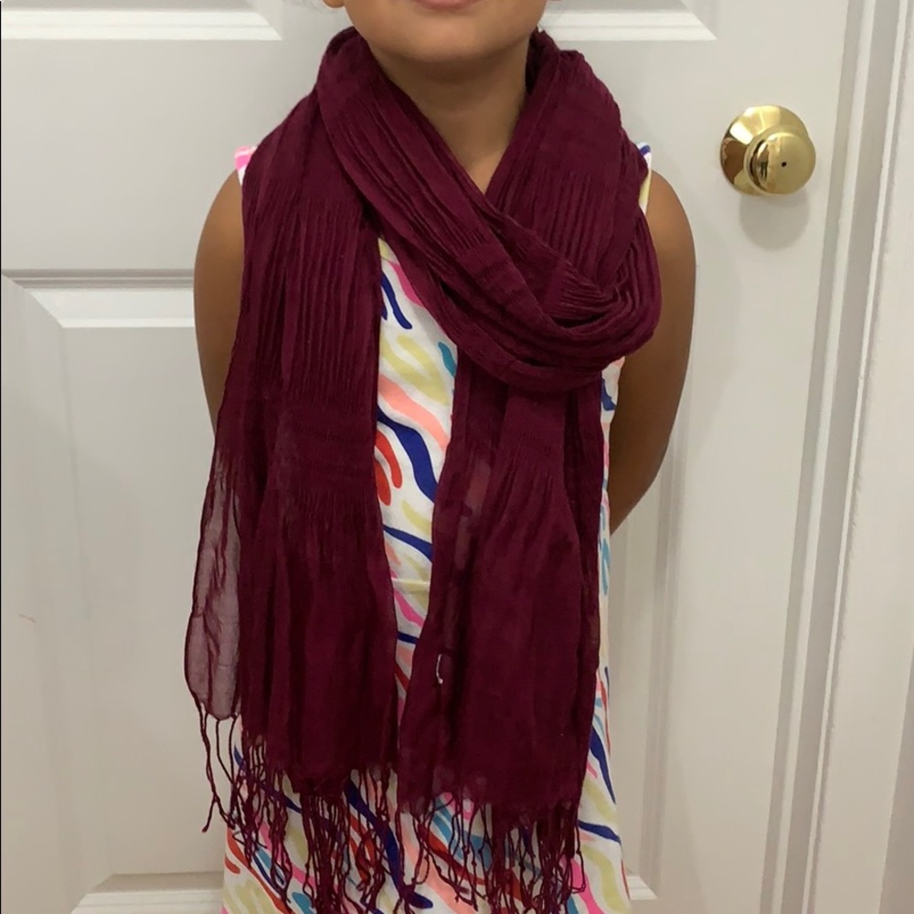 Burgundy scarf